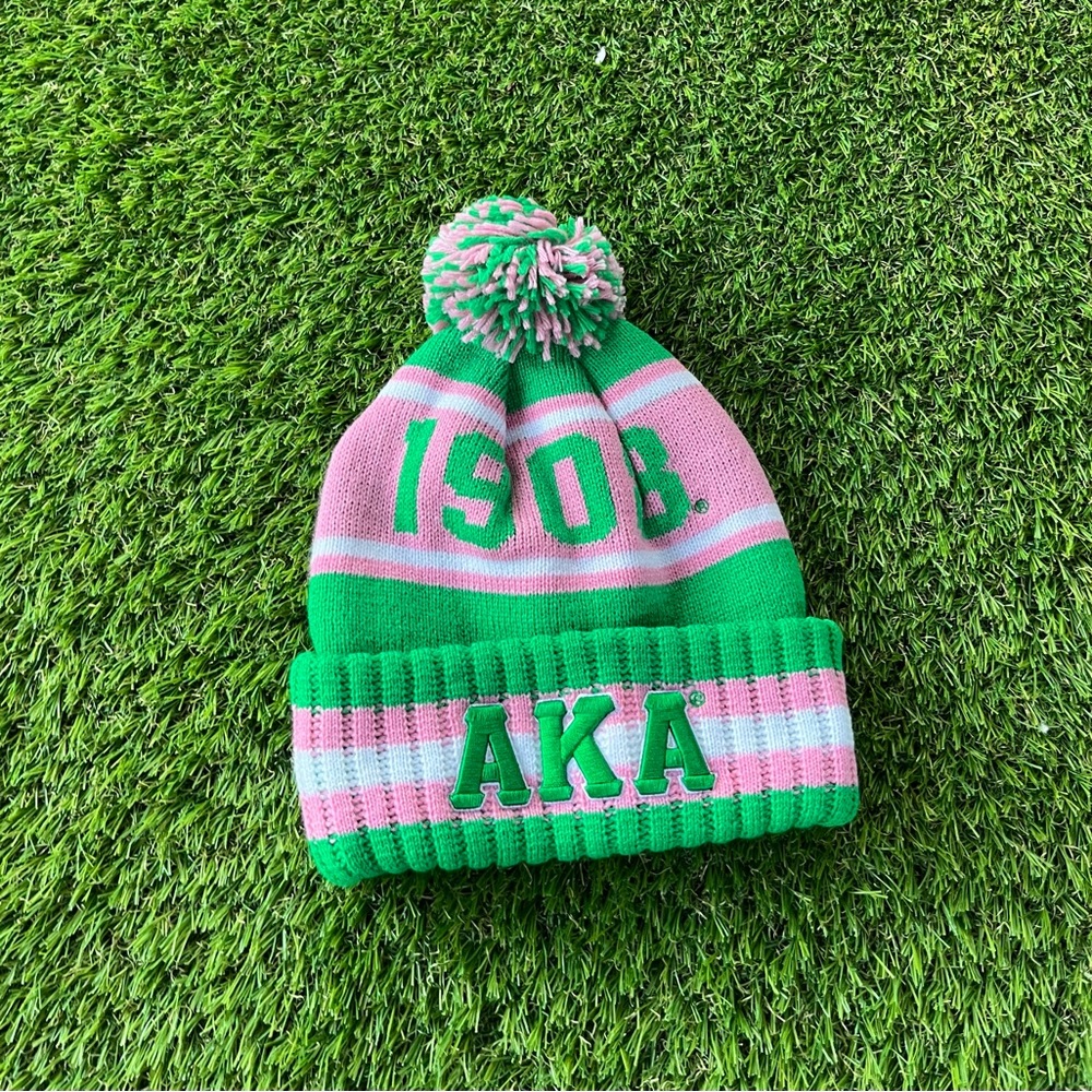 💥 AKA Alpha Kappa Alpha Scarf and Knit Beanie/Cap - Picture 2 of 5